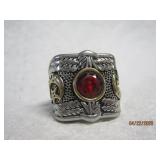 SS Ruby Mount w/ Gold Accent - 9.5