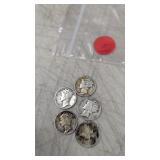 (5) Mercury Dimes