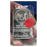 5 ozt Fine SIlver Bar .999