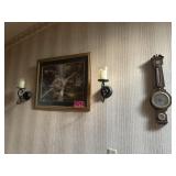 Framed landscape wall art with matching pair of