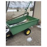 Green lawn cart