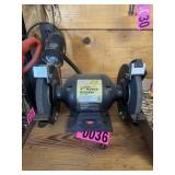 8 inch bench grinder w/ 3/4 HP and light, SN:
