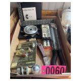 Box lot: adjustable dado blade set, blow gun kit,