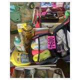 Emergency roadside kit, glass cleaner, wood glue