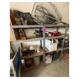 Shelf lot: Includes Shelving Unit - landing nets,