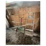 Hand truck/dolly and wooden step ladder