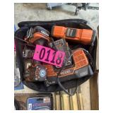 RIDGID battery powered tool set w/ bag & charger