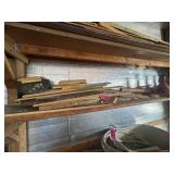 Shelf contents: scrap wood pieces