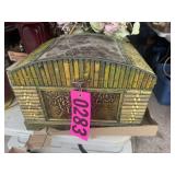 Decorative faux bamboo storage box