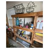 Shelf contents: Metal plant stands, garden