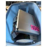 Plastic tub: aluminum Winchester gun case,