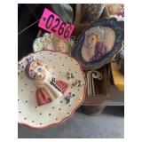 (3) 3-D Lady decorative plate collection with