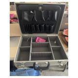 Lockable organizer case with divided compartments