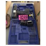 Battery powered drill w/ bits, charger, and other