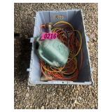 Plastic tote lot: watering can, multiple