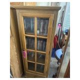 Wood glass front book case
