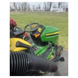 John Deere X350 mower w/ 42' deck and collection