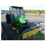 JD X585 tractor w/ 54' deck, cab, snow plow, 4WD,
