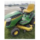 John Deere D140 rider w/ 48' deck, 203 hrs.