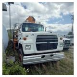1994 Ford LT8000  Flatbed Crane Truck w/ Effer