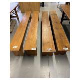 (1) 98in x 12in Pine wood Bench