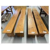 (1) 98in x 12in Pine wood Bench