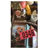 Little boy and girl Hummel tin and décor