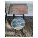 bench and table