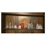 Shelf of mini collectibles