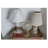 (3) dresser lamps