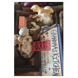 Wood sign and angel décor