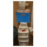 Stack of plastic storage containers