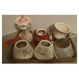 Ceramic lamp with multiple shades and musical