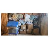 Large grouping of bedding, pillows, towels and