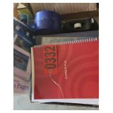 3-ring binders, page protectors and tape