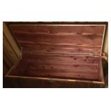 Wooden blanket box