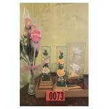 (3) lighted floral displays