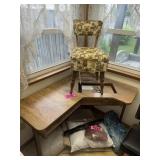 Corner Sewing Table and Chair