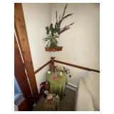 Decorative Corner grouping w/wood cutouts and