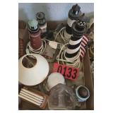 N-wood elec. blue Peacock at Fountain fruit bowl.