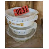 Dugan elec. purple Question Marks stemmed plate. A