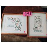 (2) Needlepoint pictures