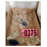 Flat of glass/crystal animals