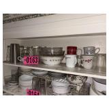 Contents of shelf - asst dishware