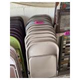 Row of metal folding chairs - Approx 12