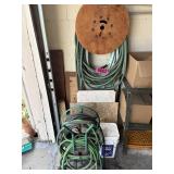 Contents of wall - horses, wood bucket
