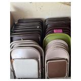 2 rows of metal folding chairs - Approx 28