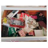 Contents of drawer - playing cards, camera, dï¿½cor