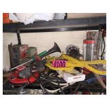 Contents of shelf - asst tools and hardware