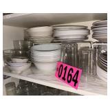 Contents of shelf - asst dishware